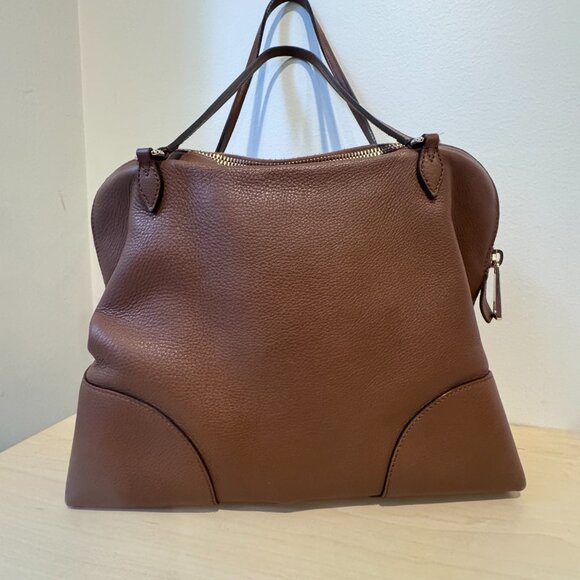 ๐ Gucci Bree Brown Leather Dome Satchel Bag | Authentic | Gently Used - Picture 4 of 16